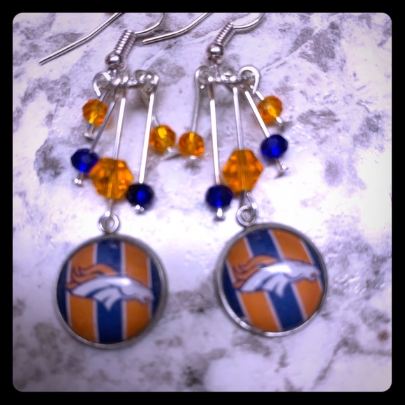 Denver Broncos Earrings - Picture 1 of 1
